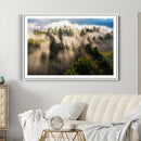 Tranquil Forest Scene Wall Art Canvas Print – Framed Moody
