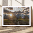 Snowy Peaks Wall Art Canvas Print – Rustic Mountain