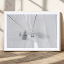Ski Lift Wall Art Canvas Print – Snowy Alpine Landscape