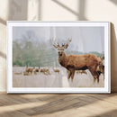 Rustic Deer Wall Art Canvas Print – Forest Woodland Stag