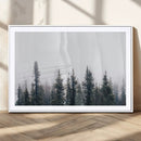 Foggy Forest Wall Art Canvas Print – Framed Misty Pines