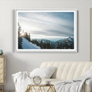 Snowy Mountain Wall Art Canvas Print – Frosty Peaks Alpine