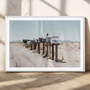 Desert Mailboxes Canvas Print – Framed Minimal Western