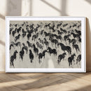 Wild Horse Stampede Wall Art Canvas Print – Monochrome by MyGreatCanvas | Canvas Wall Art Prints | Photo Prints & Wall Decor