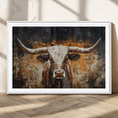Abstract Longhorn Bull Wall Art Canvas Print – Vintage by MyGreatCanvas | Canvas Wall Art Prints | Photo Prints & Wall Decor