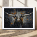 Rustic Longhorn Bull Wall Art Canvas Print – Vintage Western by MyGreatCanvas | Canvas Wall Art Prints | Photo Prints & Wall Decor