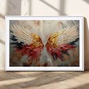 Vibrant Angel Wings Wall Art Canvas Print – Gold Red by MyGreatCanvas | Canvas Wall Art Prints | Photo Prints & Wall Decor