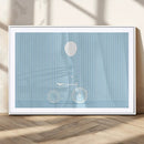 Minimalist Bicycle Balloon Canvas Wall Art – Playful Blue by MyGreatCanvas | Canvas Wall Art Prints | Photo Prints & Wall Decor