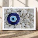 Blue Evil Eye Protection Wall Art Canvas Print – White by MyGreatCanvas | Canvas Wall Art Prints | Photo Prints & Wall Decor