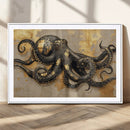 Octopus Black Gold Wall Art Marine Life Ocean Creature by MyGreatCanvas | Canvas Wall Art Prints | Photo Prints & Wall Decor