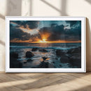 Ocean Sunset Wall Art Canvas Print – Rocky Shore Waves by MyGreatCanvas | Canvas Wall Art Prints | Photo Prints & Wall Decor