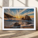 Rocky Ocean Sunset Wall Art Print – Seaside Canvas Dramatic by MyGreatCanvas | Canvas Wall Art Prints | Photo Prints & Wall Decor