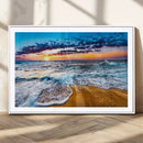 Ocean Waves Wall Art Canvas Print Ocean Waves Beach Sunset by MyGreatCanvas | Canvas Wall Art Prints | Photo Prints & Wall Decor