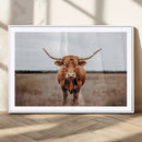 Longhorn Bull Wall Art Canvas Print – Framed Rustic by MyGreatCanvas | Canvas Wall Art Prints | Photo Prints & Wall Decor