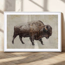 Snowy Bison Wall Art Canvas Print, Majestic Buffalo Winter by MyGreatCanvas | Canvas Wall Art Prints | Photo Prints & Wall Decor