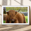 Highland Cow Wall Art Canvas Print, Long Hair Rustic Farm by MyGreatCanvas | Canvas Wall Art Prints | Photo Prints & Wall Decor