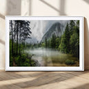 Misty Lake Forest Wall Art – Green Trees Calm Water by MyGreatCanvas | Canvas Wall Art Prints | Photo Prints & Wall Decor