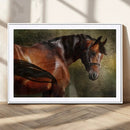 Majestic Brown Horse Wall Art Canvas Print – Framed
