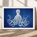 Large 3-Panel Blue Octopus Canvas Wall Art | Coastal Marine by MyGreatCanvas | Canvas Wall Art Prints | Photo Prints & Wall Decor
