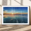Blue Sky and Beach Wall Art Canvas Print