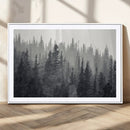 Misty Forest Canvas Wall Art – Monochrome Triptych Pine Tree by MyGreatCanvas | Canvas Wall Art Prints | Photo Prints & Wall Decor