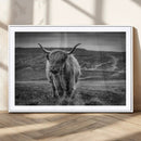Fluffy Cattle Wall Art Print, Highland Cow Canvas, Framed by MyGreatCanvas | Canvas Wall Art Prints | Photo Prints & Wall Decor