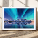 Northern Lights above Mountain Wall Art, Northern Lights