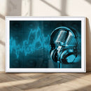 Music and Microphone Wall Art Canvas Print by MyGreatCanvas | Canvas Wall Art Prints | Photo Prints & Wall Decor