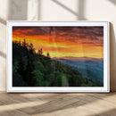 Forest Landscape Wall Art Sunset Canvas, Forest Sunset