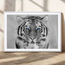 Black and White Tiger Wall Art Animal Canvas Print