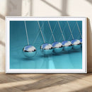 Wall Art Newton's Cradle Canvas Print, Framed Newton Cradle