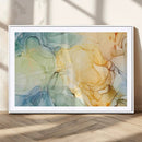 Green and Yellow Marble Fluid Effect Wall Art, Green and
