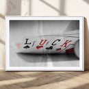 Framed Luck Poker Cards Canvas – Modern Triptych Wall Art,