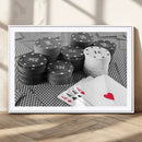 Poker Game Cards Wall Art Canvas, Multi Panel Wall Art