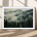 Captivating Misty Forest Wall Art Premium Canvas Print a