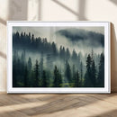 Captivating Misty Forest Wall Art Premium Canvas Print a
