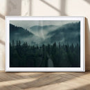 Captivating Misty Forest Wall Art Premium Canvas Print,