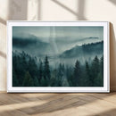 Captivating Misty Foggy Forest Wall Art Premium Canvas Print