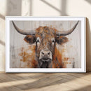 Vintage Scottish Highland Cow Cattle Art, Scottish Highland