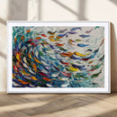 Modern Abstract Fish Shoal Wall Art Canvas Print, Colorful by MyGreatCanvas | Canvas Wall Art Prints | Photo Prints & Wall Decor