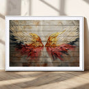Abstract Angel Wings Canvas Wall Art – Framed and Ready to