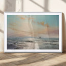 Abstract Ocean Wall Art -  Boat Wall Art Canvas Print