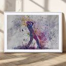 Watercolor Golf Swing Wall Art Canvas Print | Vibrant