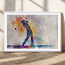 Watercolor Golf Swing Wall Art Canvas Print | Vibrant