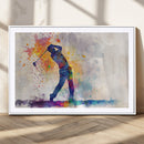 Watercolor Golf Swing Wall Art Canvas Print | Vibrant