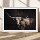 Texas Longhorn Wall Art Canvas Print | Western Ranch Decor |