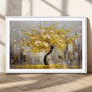 Golden Tree Canvas Print | Abstract Wall Art for Modern