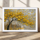 Yellow Blossom Tree Canvas Wall Art - Floral Abstract Modern