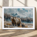 Bear and Baby Bear Wall Art Canvas Print