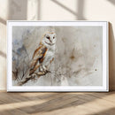 Barn Owl Wall Art | Watercolor Canvas Print | Perfect for